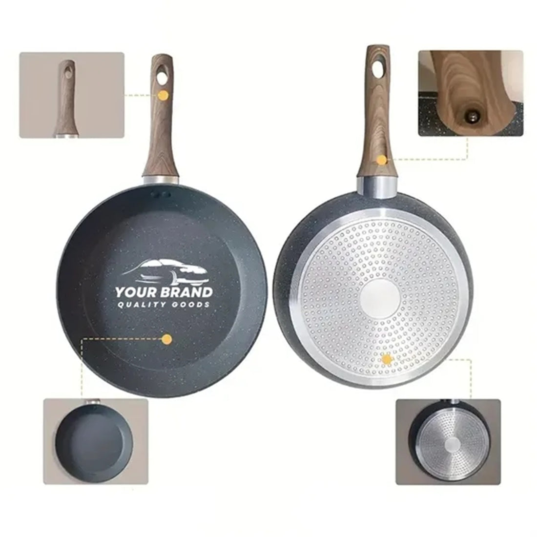 HUPSBY750 Swiss Medical Stone Chef Pan Kitchen Steak Omelette
