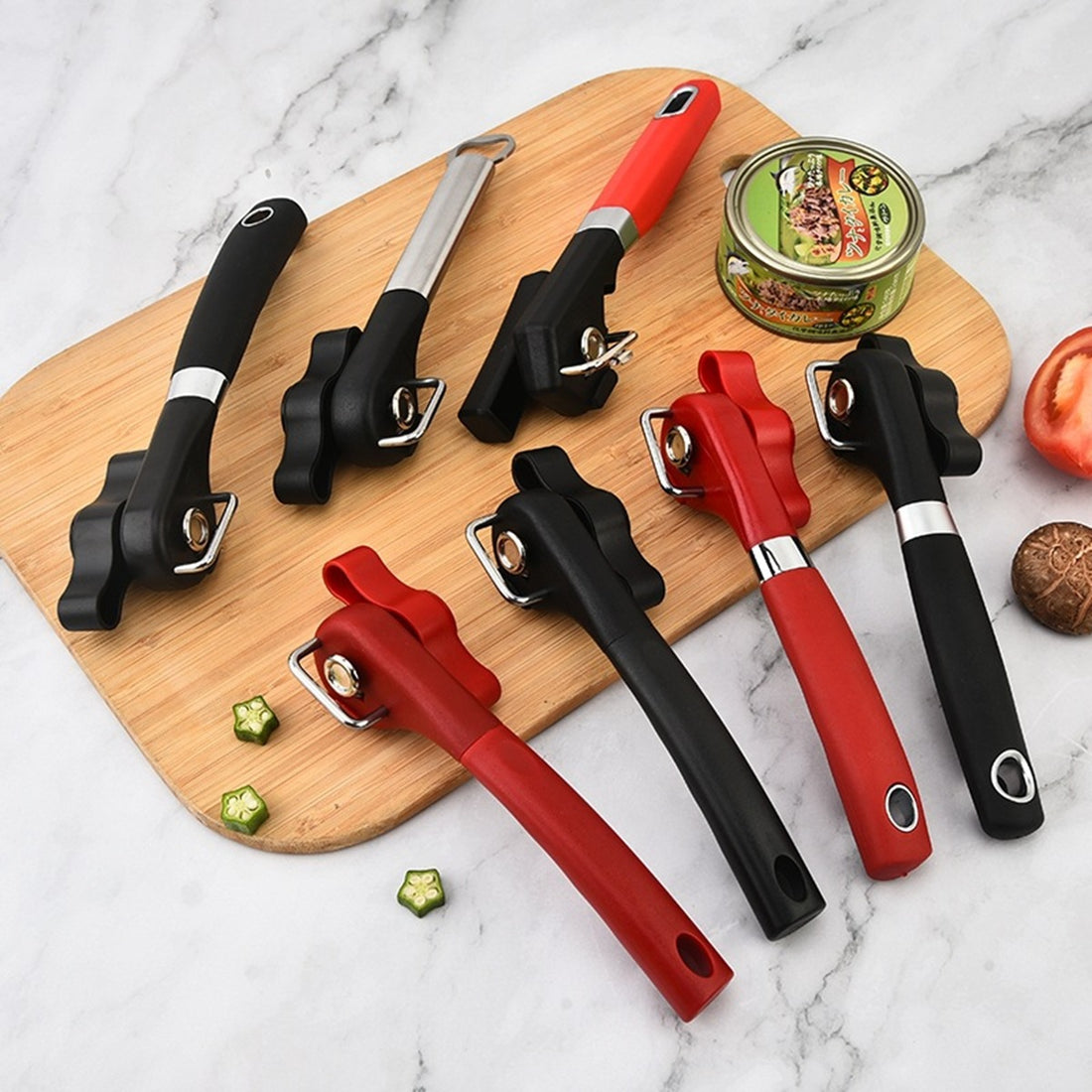 HUPSBY755 Food Safe Stainless Ergonomic Design Edge Cut Can Opener