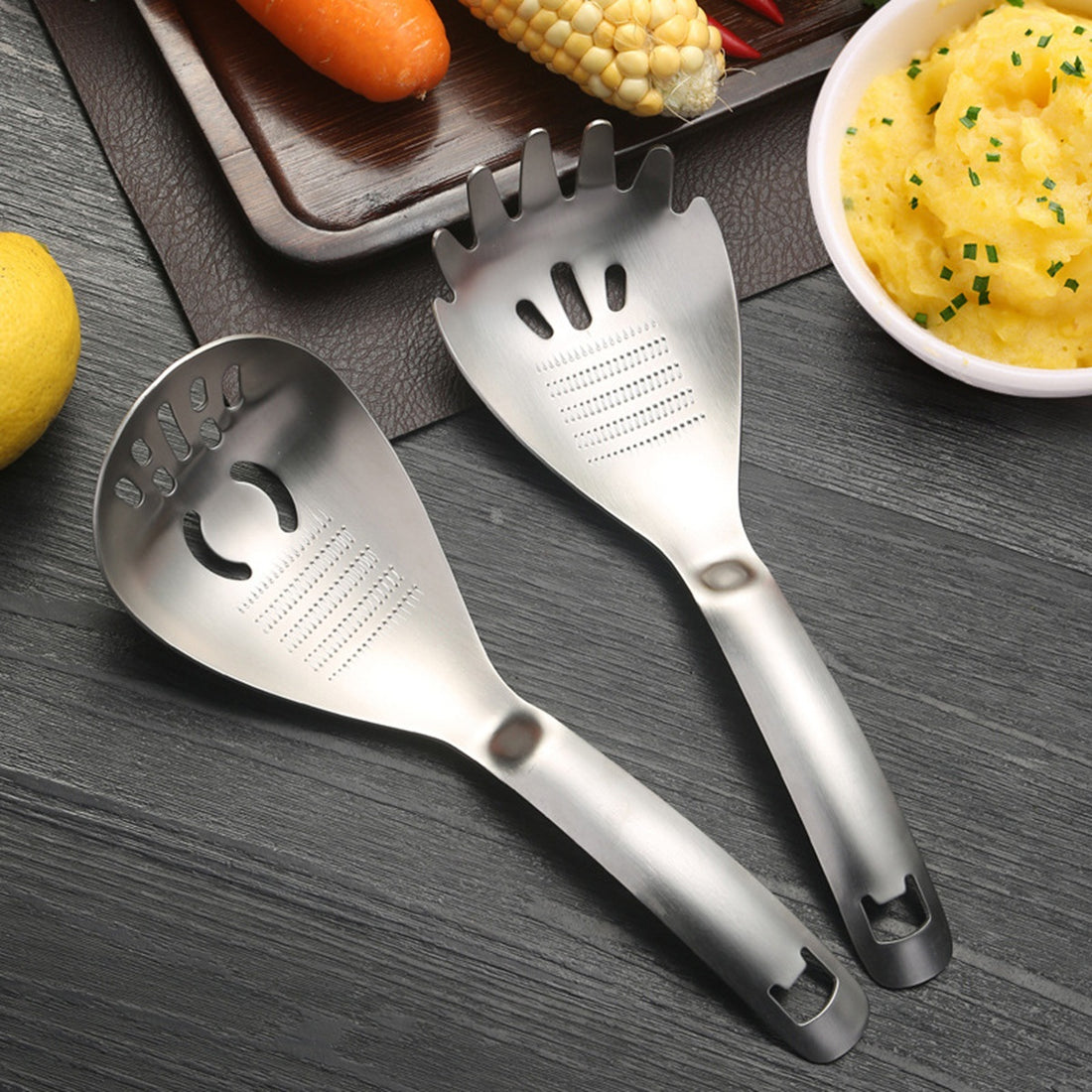 HUPSBY781 Multi-purpose Spoon and Fork Bottle Opener Potato Press Egg