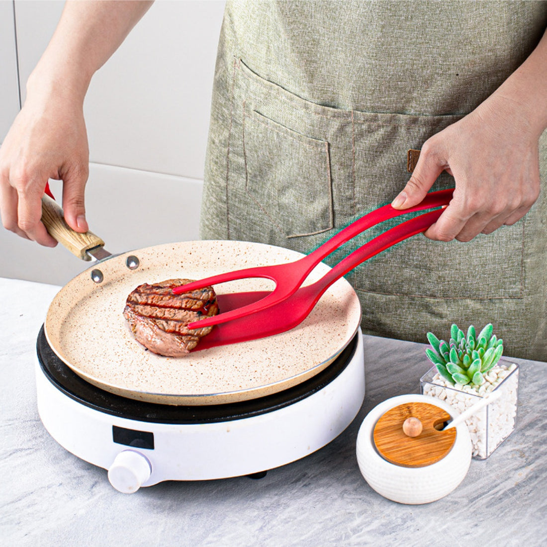 HUPSBY784 2 In 1 Clip Tongs