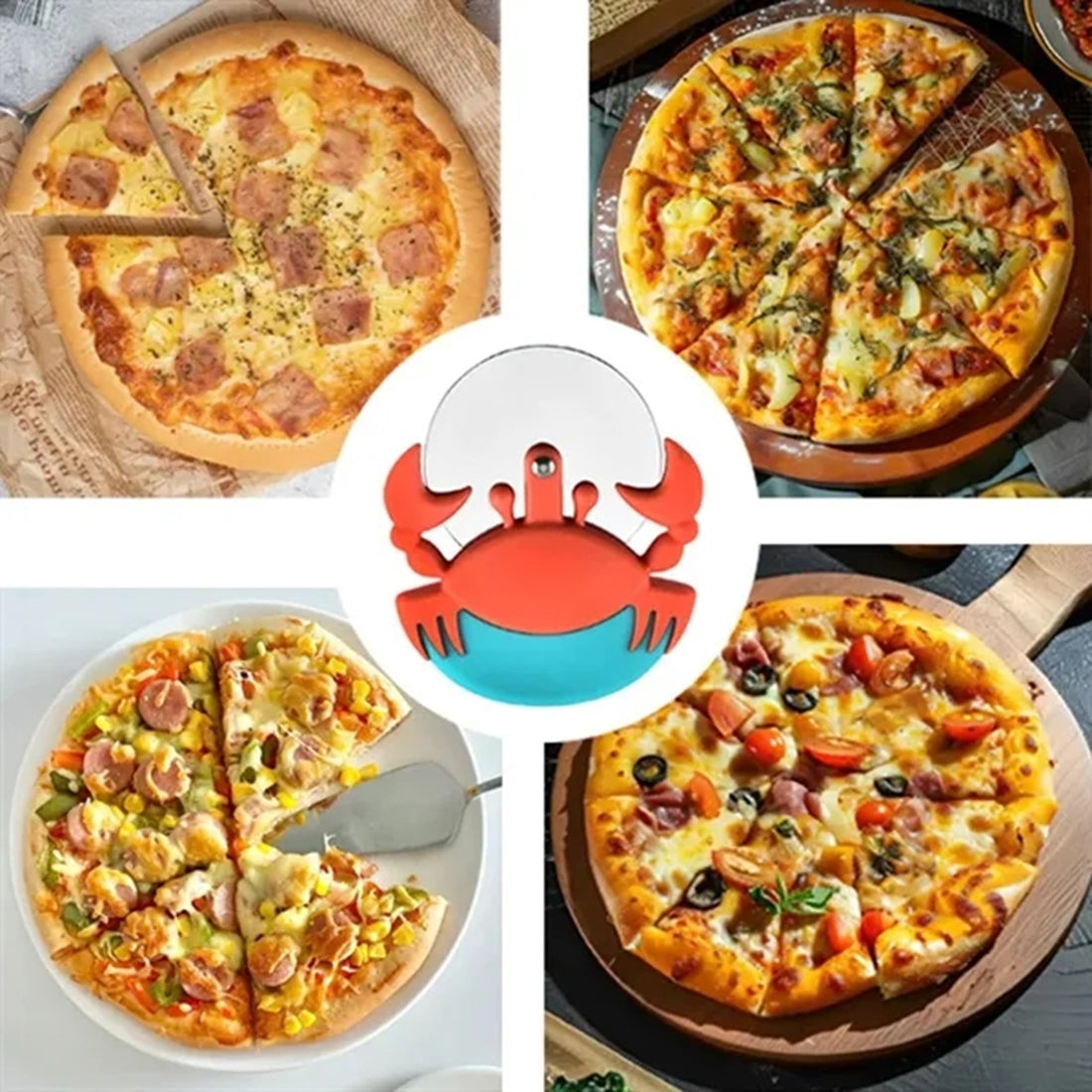 HUPSBY791 Funny Crab Pizza Roller Cutting Wheel