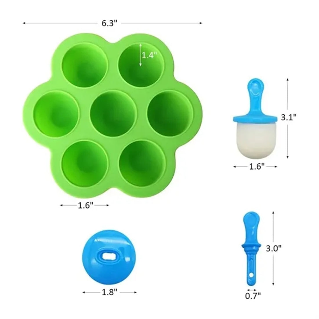 HUPSBY806 Mini Silicone Popsicle Mold