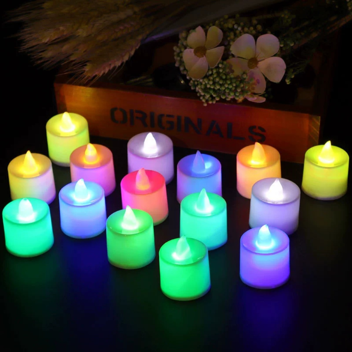 HUPSCG08 Led Festival Tealight Candle Including Battery