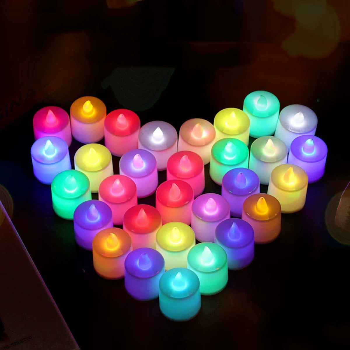 HUPSCG08 Led Festival Tealight Candle Including Battery