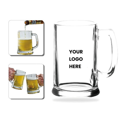 HUPSCG18 15 Oz Glass Tankard Mug