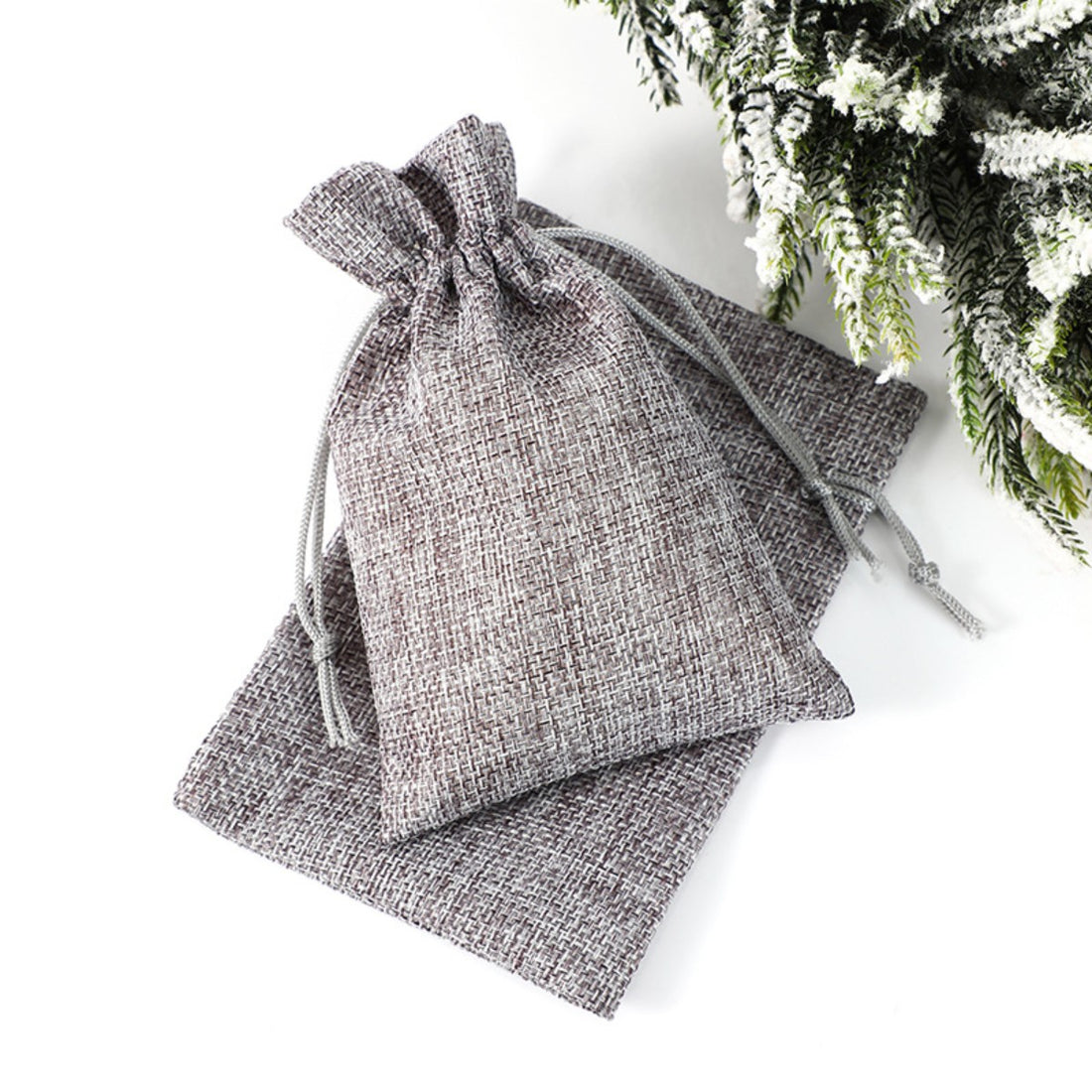 HUPSCG32 Custom Burlap Drawstring Pocket