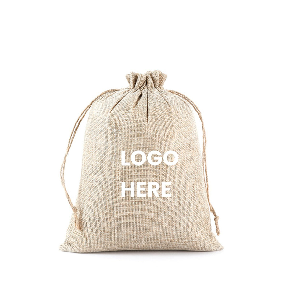 HUPSCG32 Custom Burlap Drawstring Pocket