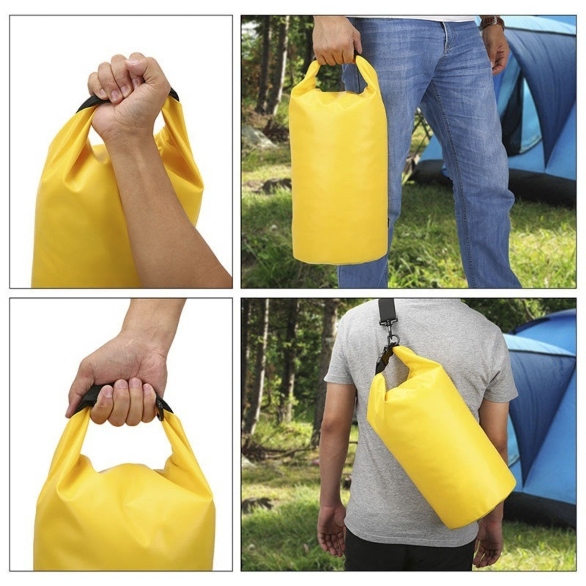 HUPSCG44 10 Liters Waterproof Dry Bag with Shoulder Strap