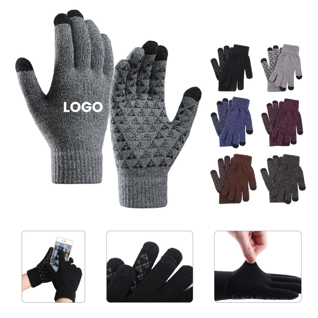 HUPSCG50 Thickened Non-slip Touch Screen Gloves
