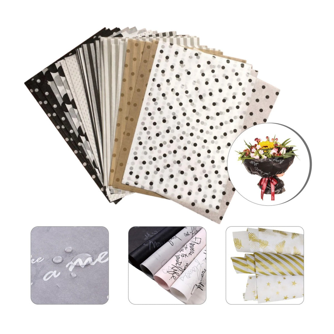 Custom Gift Tissue Paper/ Wrapping Paper(20" X 30") - shopify--color-pattern-xp85vtex
