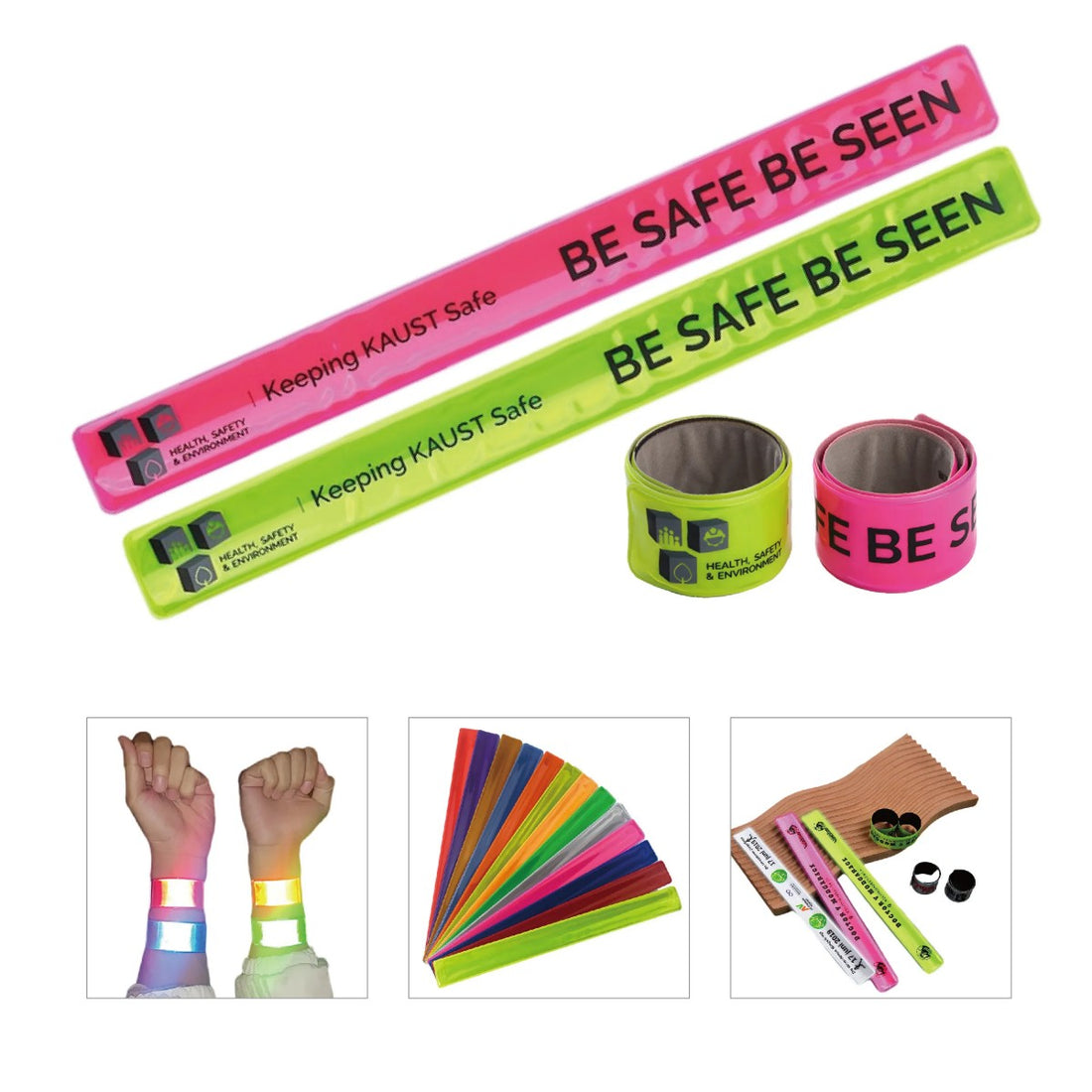HUPSCG54 Pvc Safety Reflective Slap Bracelet