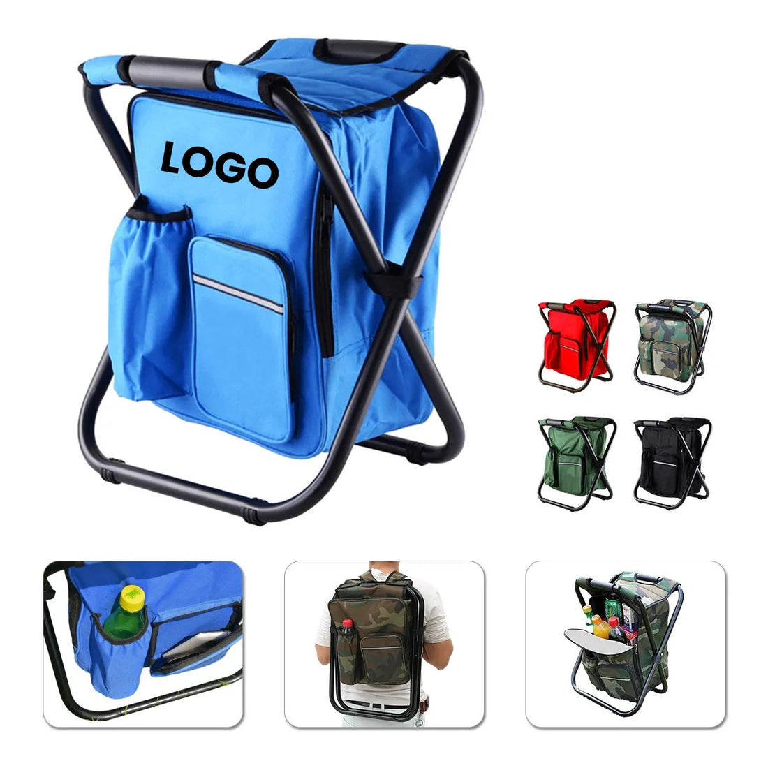 HUPSCG57 Beach Chair With Cooler Bag