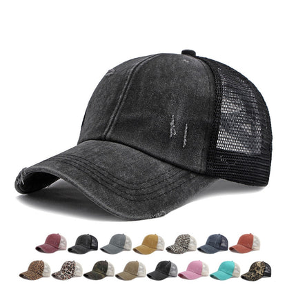 HUPSCG68 Pigment Dyed Washed Distressed Trucker Cap