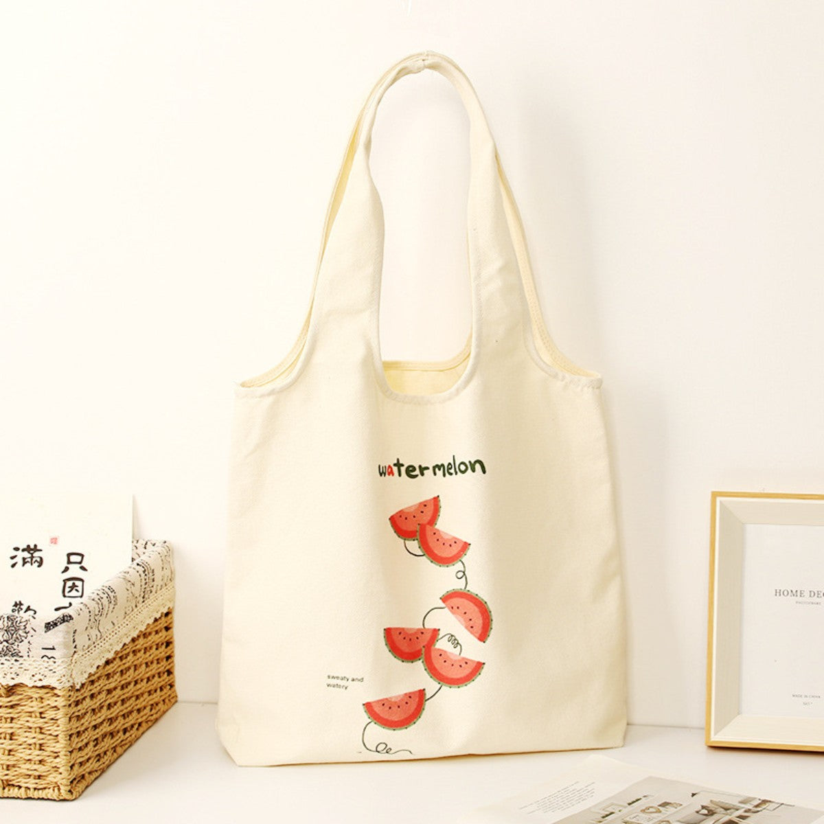 HUPSCG72 Foldable Canvas Shopping Grocery Tote Bag