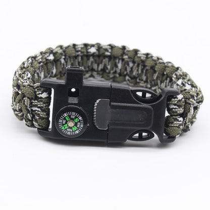 HUPSCG89 Multifunction Outdoor Survive Paracord Bracelet Camping Kit