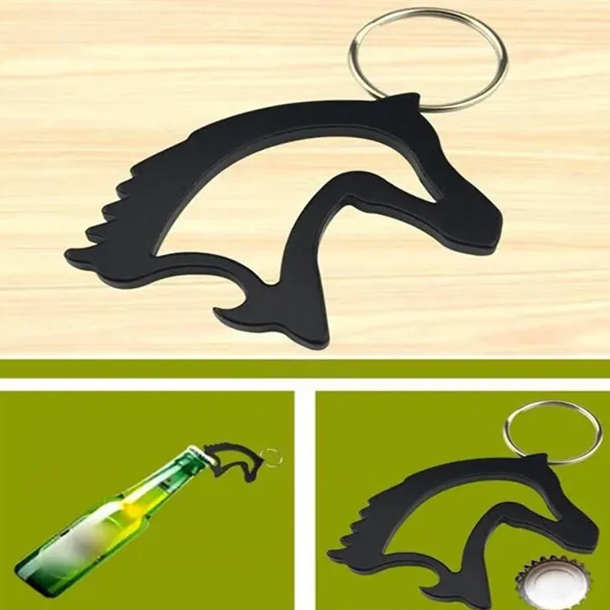 Bottle Opener Horse Shaped Key Tag | HUPSRC129