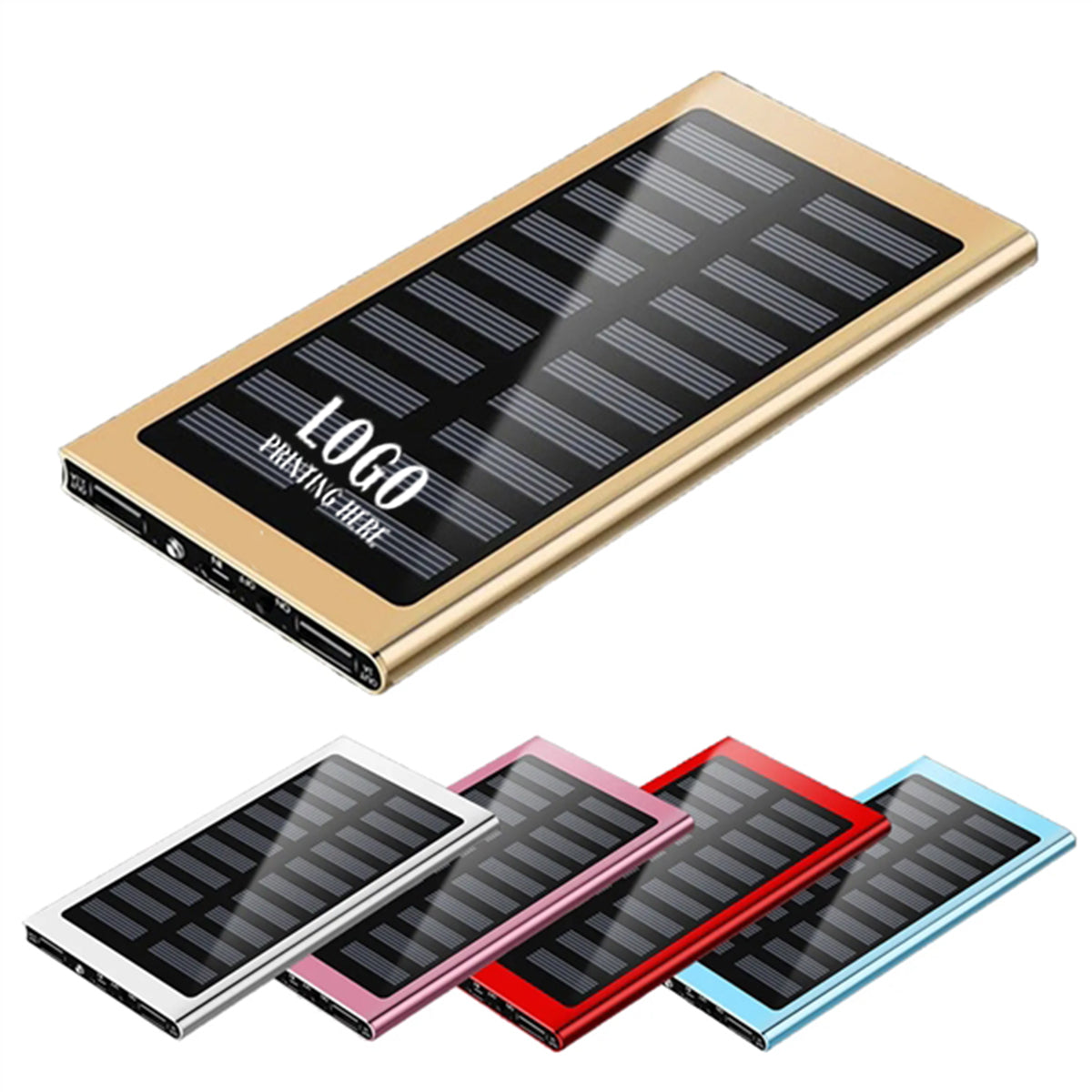 HUPSRC133 Dual Usb 6000Mah Solar Power Bank With Flashlight