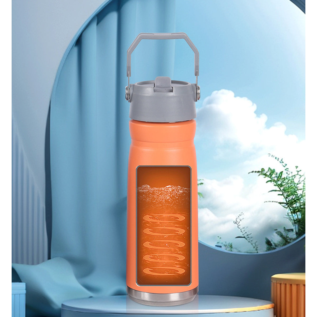 HUPSRC136 22 oz. Straw Water Bottle portable