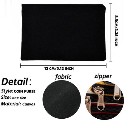 HUPSRC140 Cosmatic Storage Pouch Purse Coin Canvas Zipper Bags