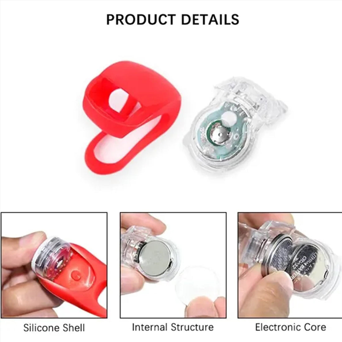 HUPSRC142 Silicone Led Bicycle Safety Light