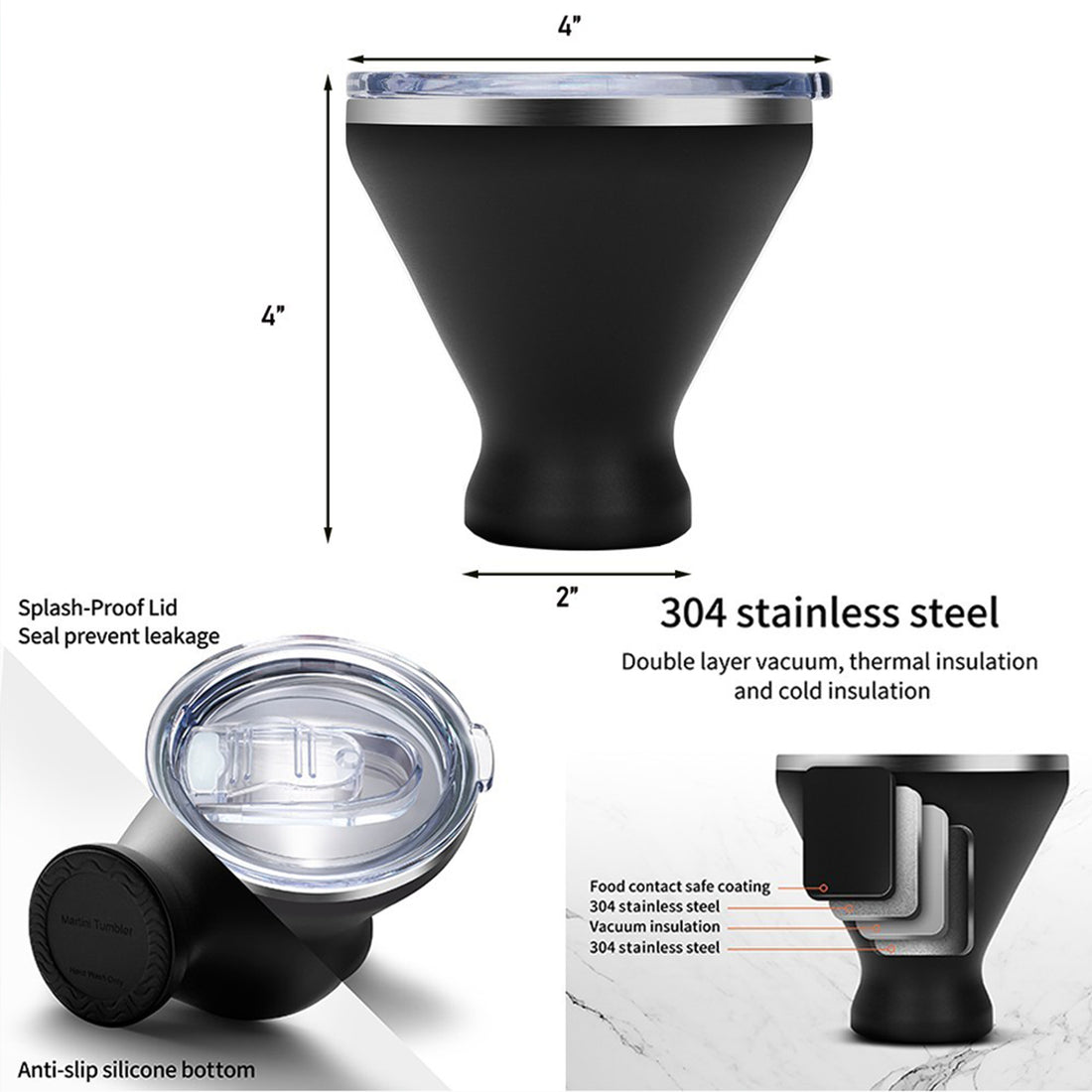 HUPSRC146 10oz Martini Cocktail Tumbler