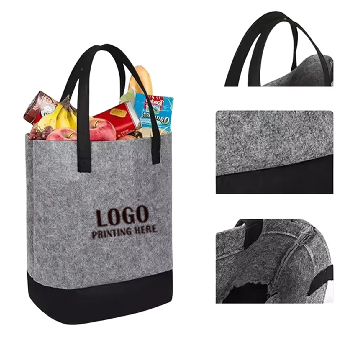 HUPSRC153 Two color Felt Tote
