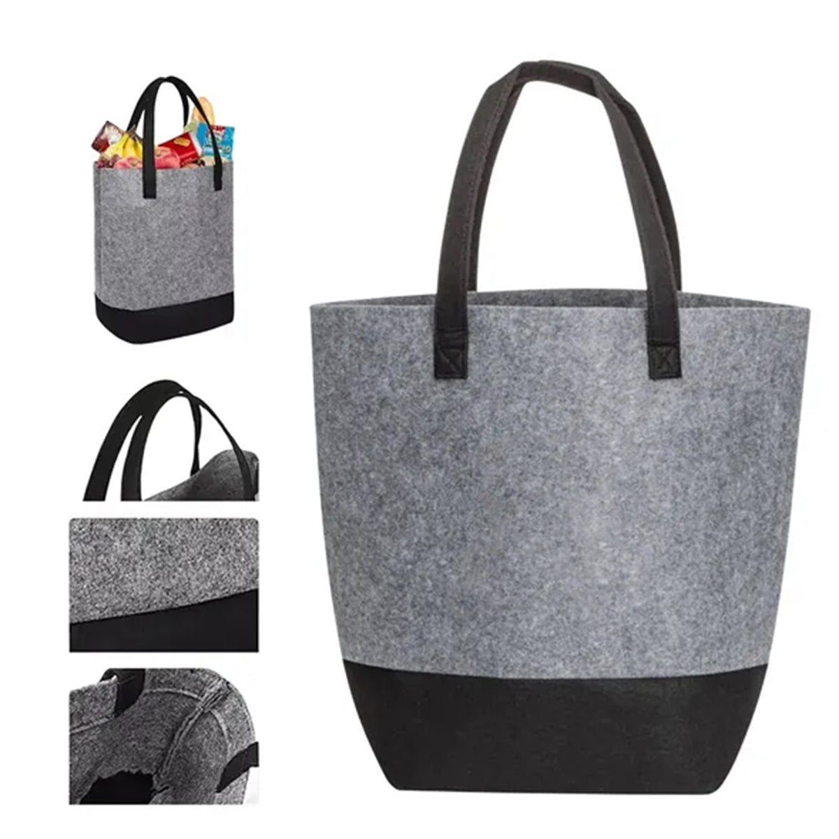 HUPSRC153 Two color Felt Tote