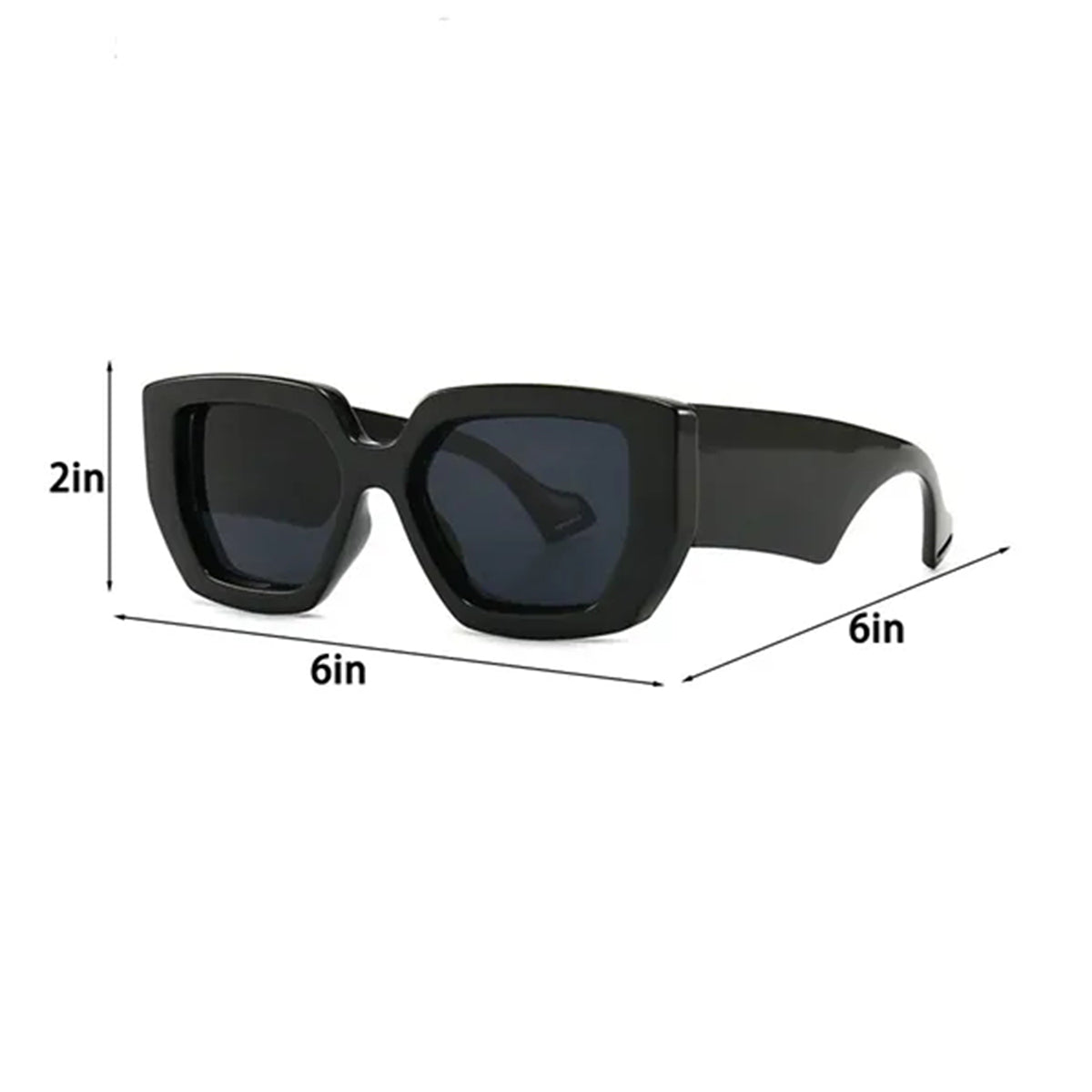HUPSRC162 UV Protection Unisex Vintage Square Sunglasses