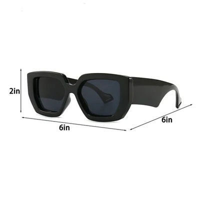 HUPSRC162 UV Protection Unisex Vintage Square Sunglasses