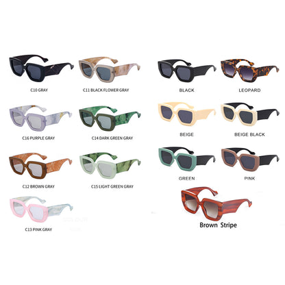 HUPSRC162 UV Protection Unisex Vintage Square Sunglasses