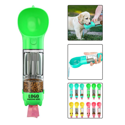 HUPSRC173 Portable 3 In 1 Pet Dog Water Bottle Poop Bag Food Dispenser