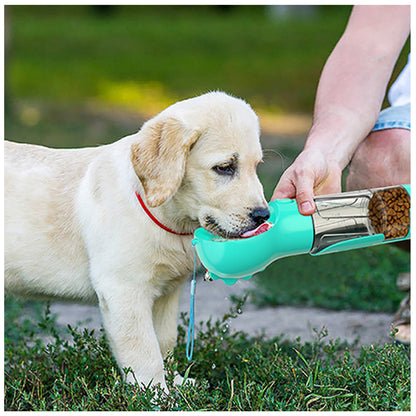 HUPSRC173 Portable 3 In 1 Pet Dog Water Bottle Poop Bag Food Dispenser
