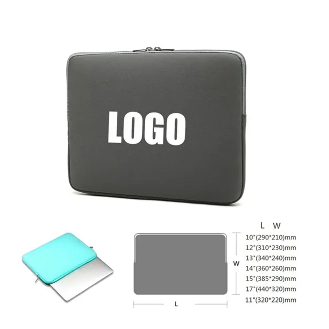 HUPSRC175 13 Inch Foam Shock Resistant Laptop Sleeve Zipper Cover Bag