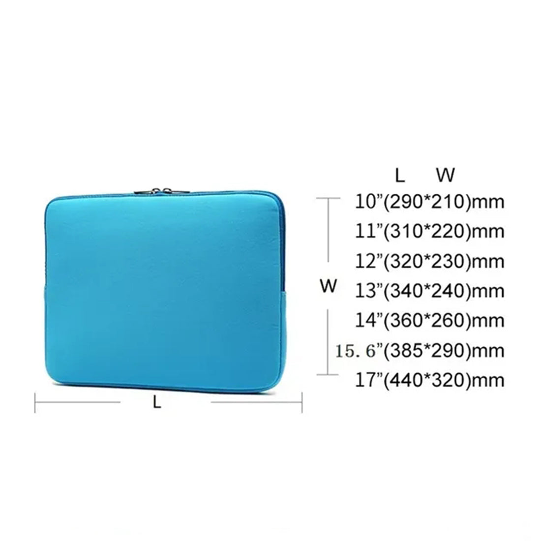 HUPSRC175 13 Inch Foam Shock Resistant Laptop Sleeve Zipper Cover Bag