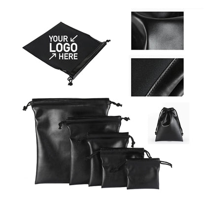 HUPSRC183 PU Leather Gift Drawstring Bag