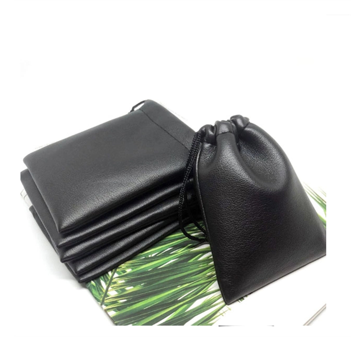 HUPSRC183 PU Leather Gift Drawstring Bag
