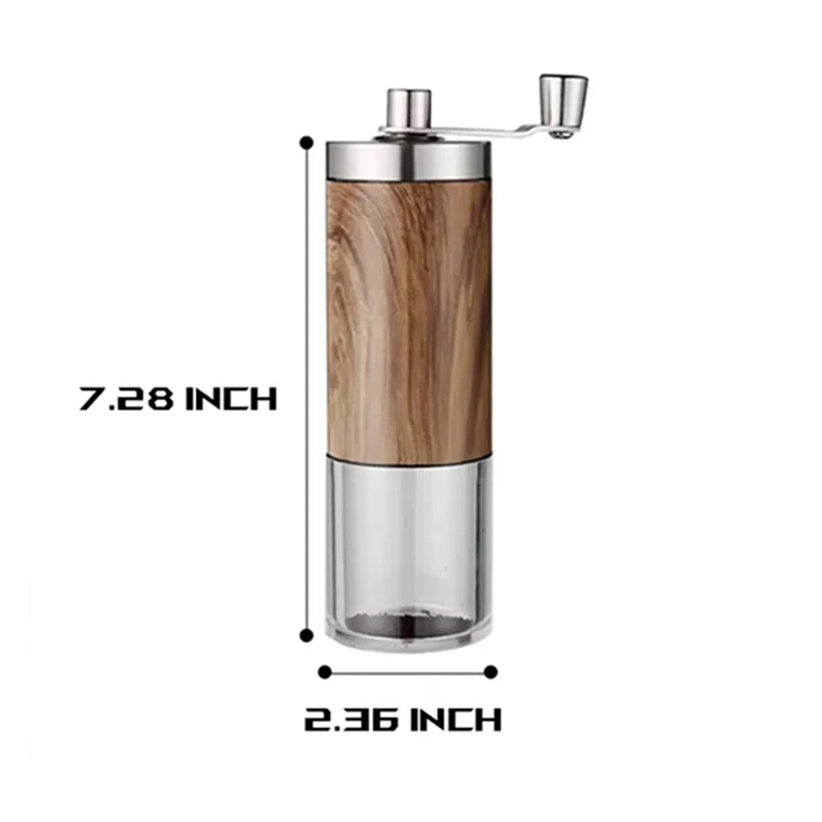 HUPSRC189 Manual Portable Adjustable Easy Clean Mill Coffee Grinders