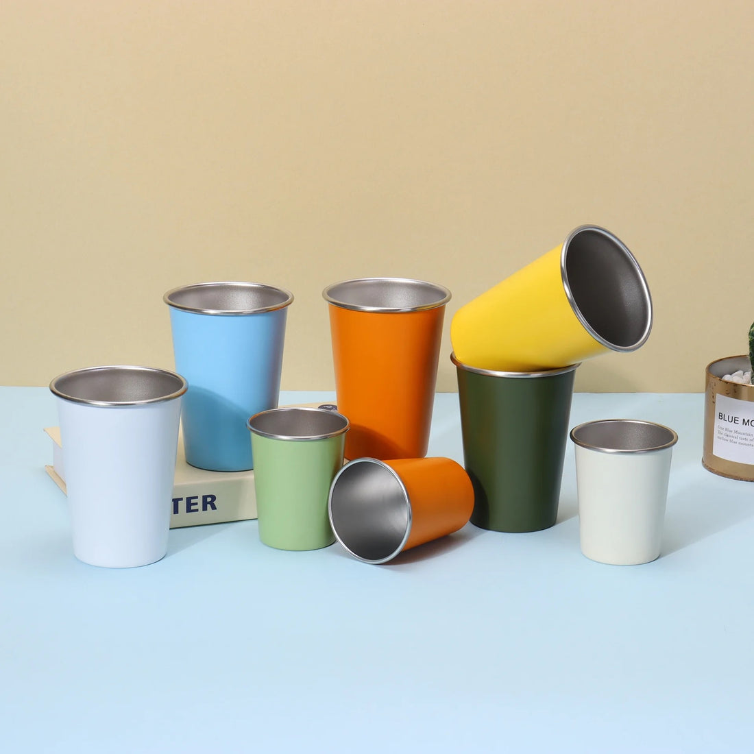 HUPSSY08Stainless Steel Pint Cup 16 oz