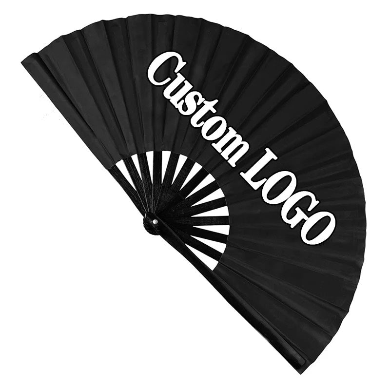 HUPSSY39 Folding Hand Fan With Bamboo Rib