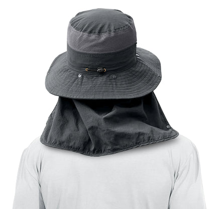 HUPSSY40Bucket Hat With Neck Flap