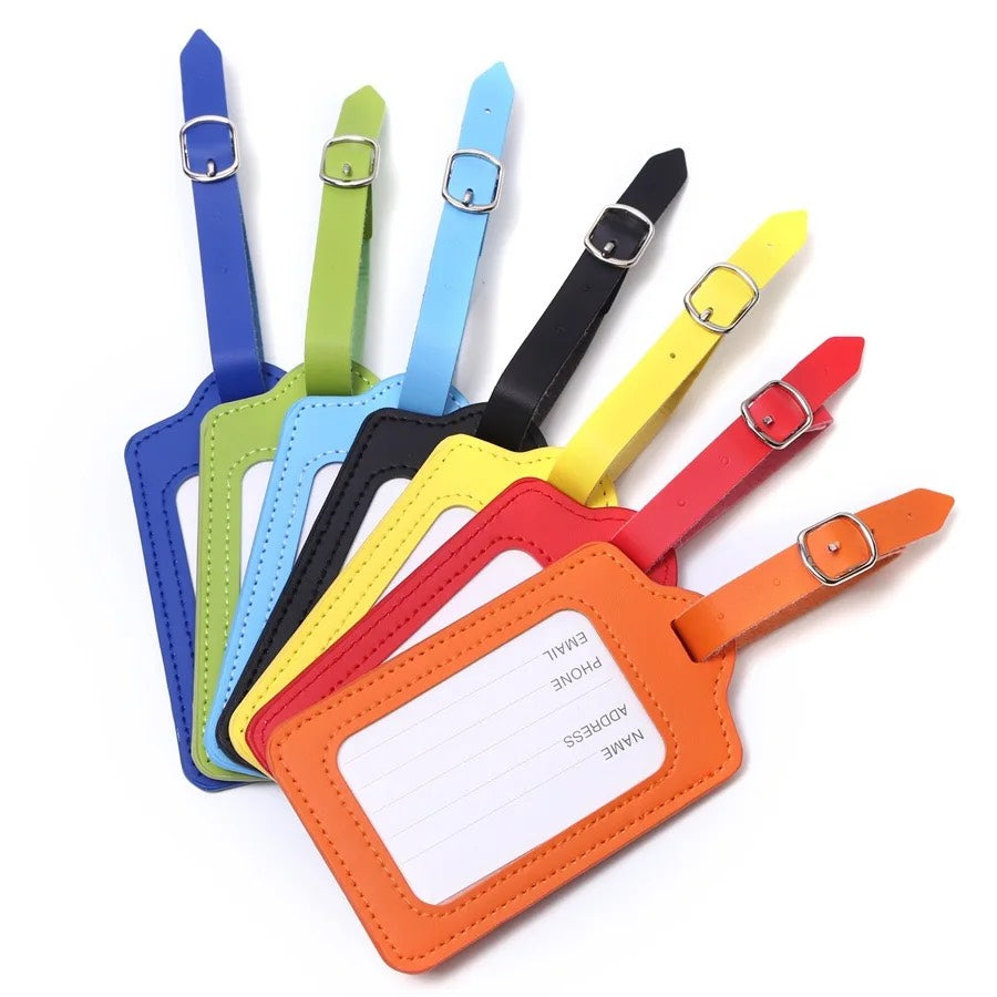 HUPSSY71 PU Leather Luggage Tags