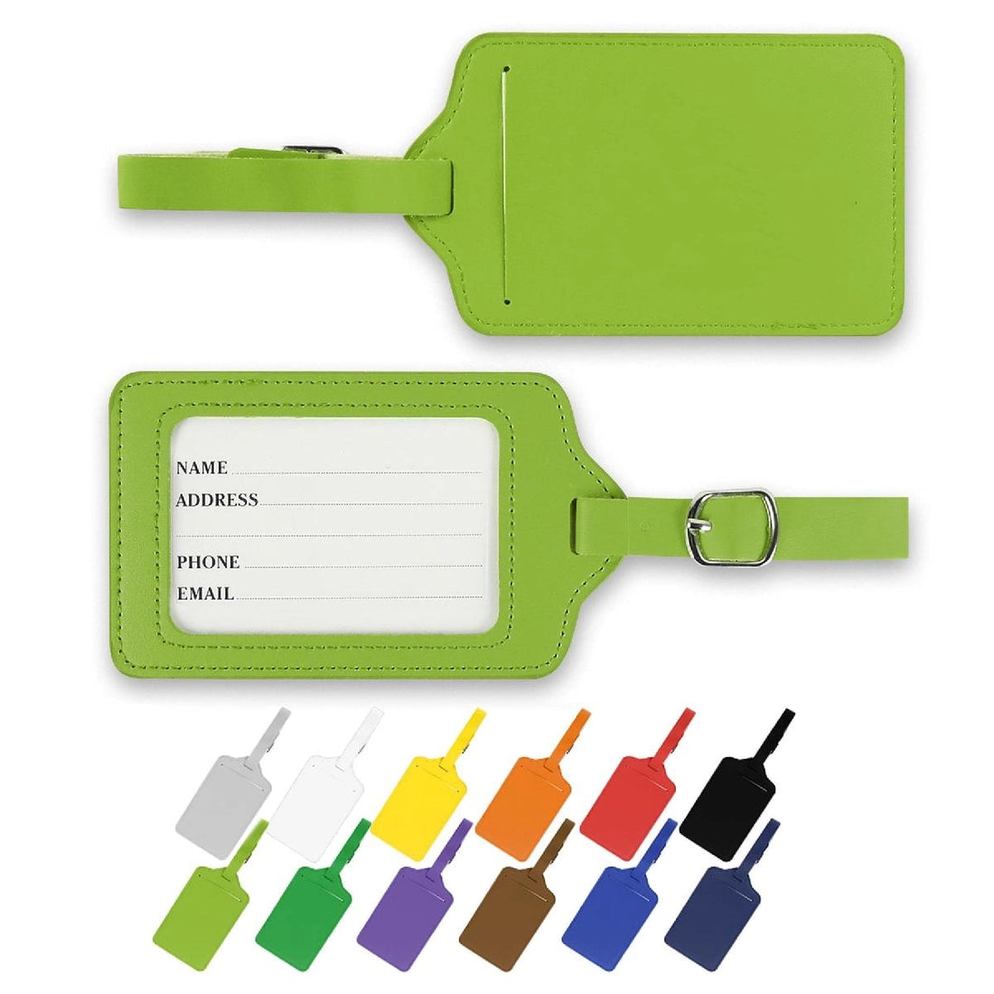 HUPSSY71 PU Leather Luggage Tags