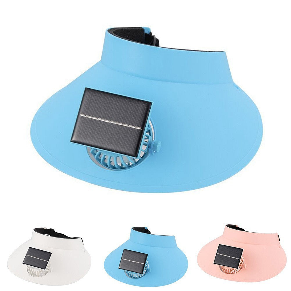 HUPSSY83 Sun Visor With Solar Fan