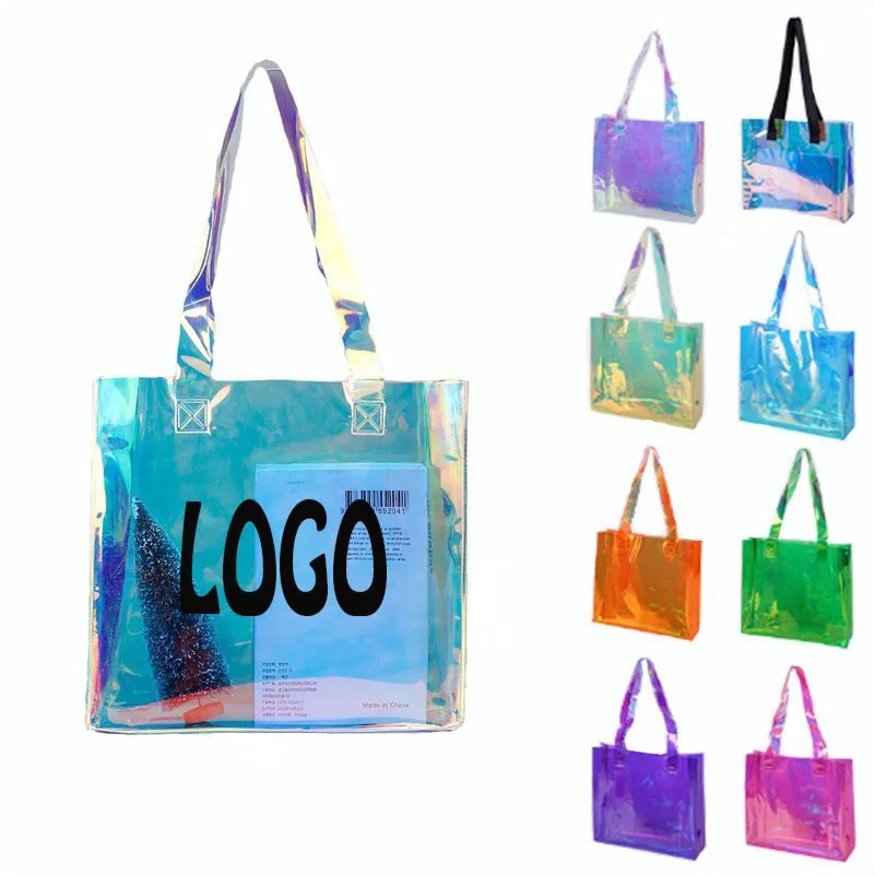 HUPSSY92 Iridescent PVC Hologram Tote Bag