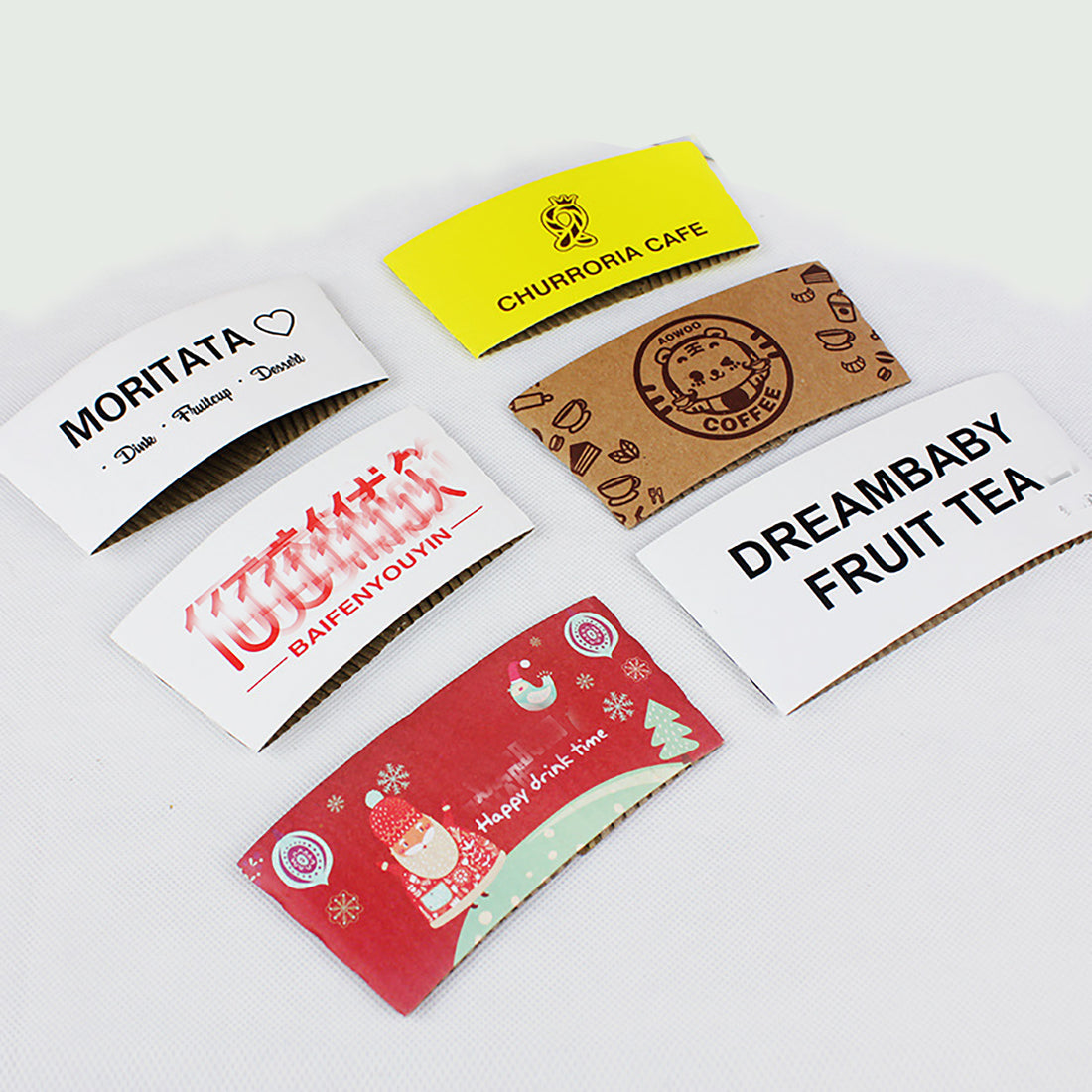HUPSTL002 Full Color Kraft Coffee Cup Sleeve