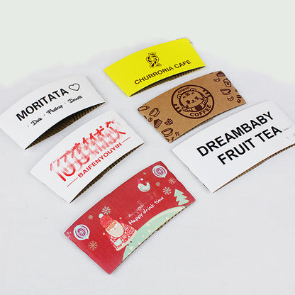 HUPSTL002 Full Color Kraft Coffee Cup Sleeve