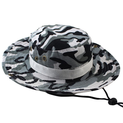 HUPSTL008 Wide Brim Cotton Adjustable Bucket Hats Caps