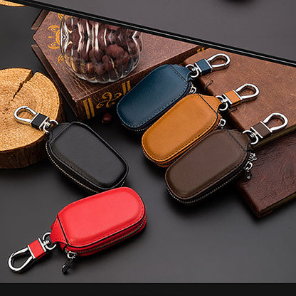 HUPSTL010 Leather Car Key Fob Wallet With Keychain