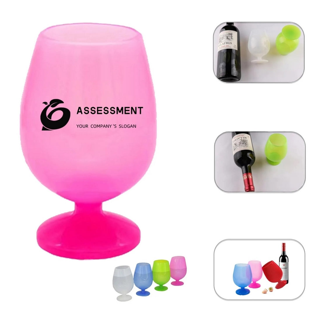 HUPSTL103 8 oz Silicone Wine Cup
