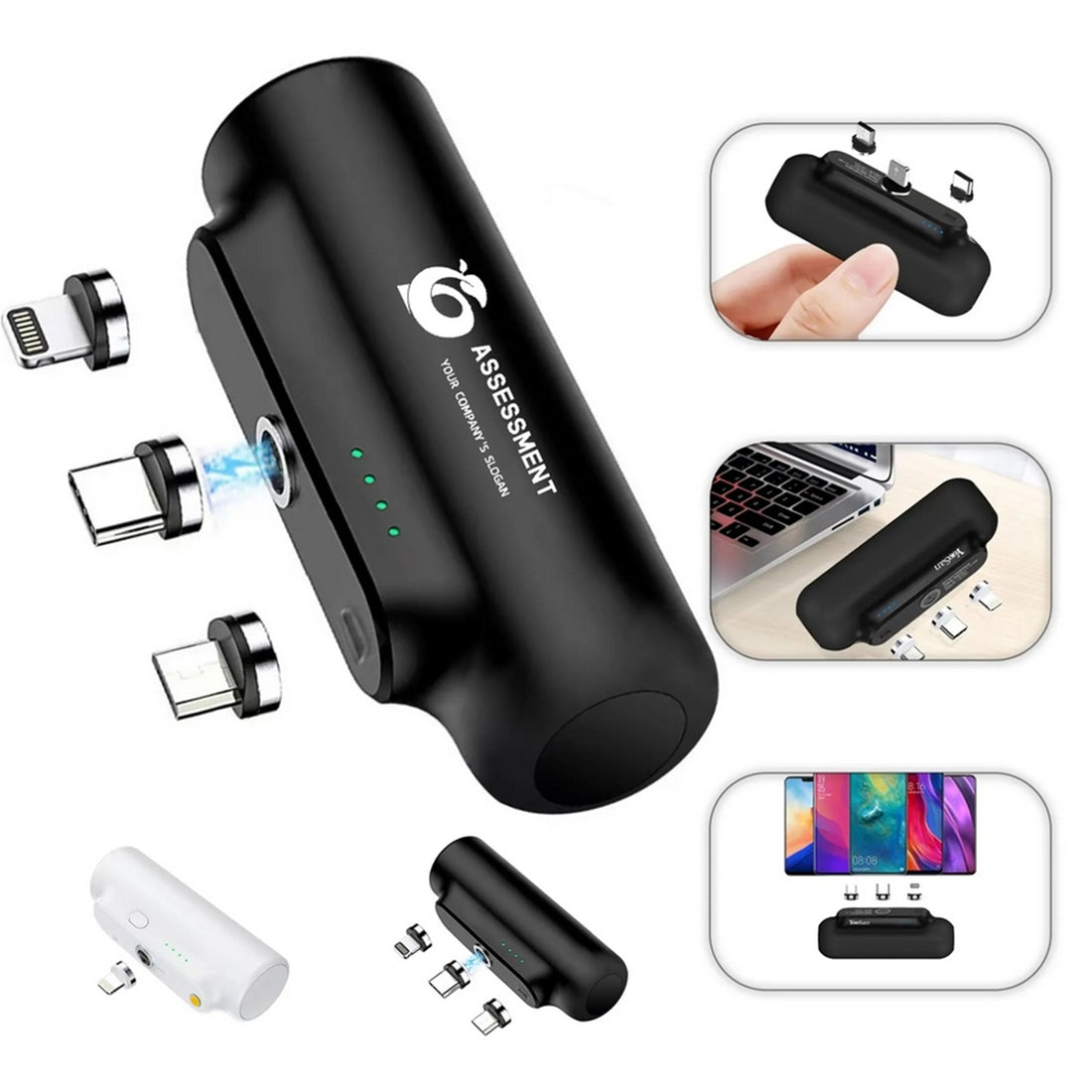 HUPSTL105 3000Mah Portable Power Bank With Magnetic Plug